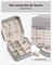Travel Jewelry Box, Small Jewelry Travel Organizer Case Valentine's Gift for Girls-Women - Grey